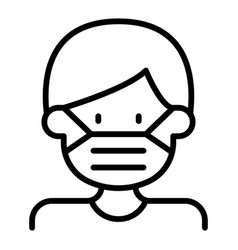 Man Wear Face Mask Icon