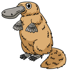 Platypus Marine Animal Cartoon Colored Clipart