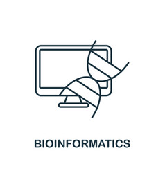 Bioinformatics Icon Line Element From