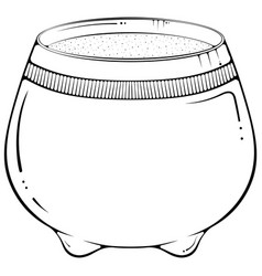 Empty Flower Pot Line Art