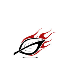 Leaf Fire Logo Design