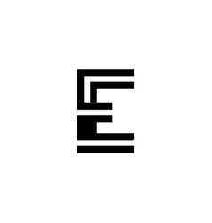 Letter E Lines Geometric Symbol Simple Logo