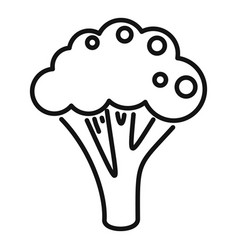 Food Broccoli Icon Outline Plant Salad