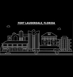 Fort Lauderdale Silhouette Skyline Usa