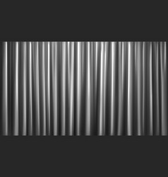 Realistic Silver Curtain Background