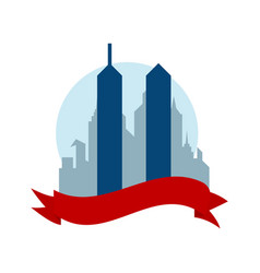 Twin Tower Patriot Day Icon Design