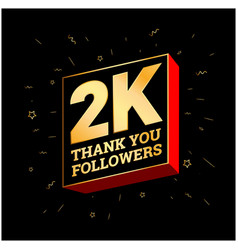 2k Thank You Followers In Golden Text 2000