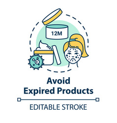 Avoid Expired Products Skin Care Concept Icon