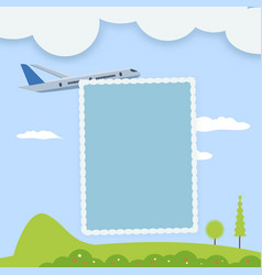 Baby Shower Invitation With Airplane Cloudscape