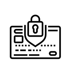 Credit Card Security Bank Payment Line Icon