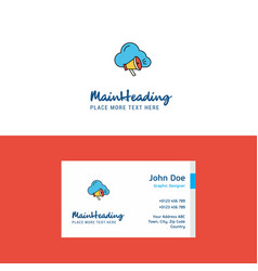 Flat Cloud Music Logo And Visiting Card Template