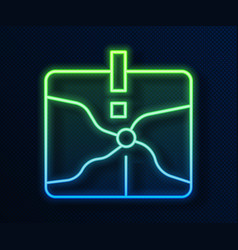 Glowing Neon Line Intersection Point Icon