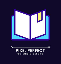 Open Book Pixel Perfect Rgb Color Icon For Dark