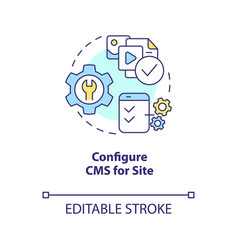 Configure Cms For Site Concept Icon