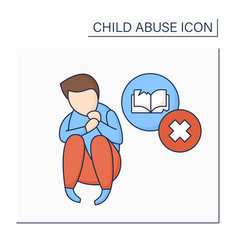 Educational Neglect Color Icon