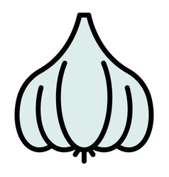 Garlic Icon Color Outline