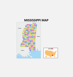 Mississippi Map State And District Map