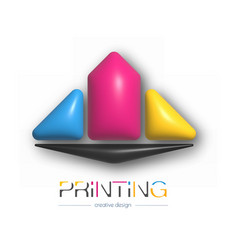 Abstract 3d Digital Or Photo Printing Logo