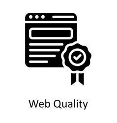 Web Quality Solid Icon Design