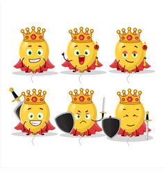 A Charismatic King Yellow Balloons Cartoon