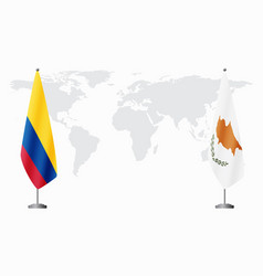 Colombia And Republic Of Cyprus Flags