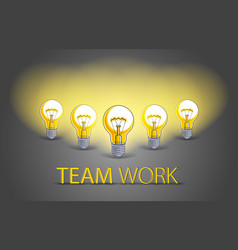 Creative Team Concept Group Of Five Shining Light