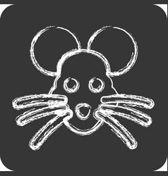 Icon Rat Related To Animal Head Symbol Chalk