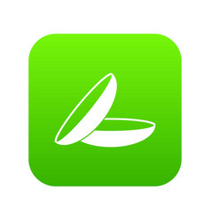 Contact Lenses Icon Digital Green