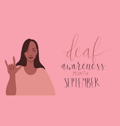 Deaf Awareness Month September Handwritten