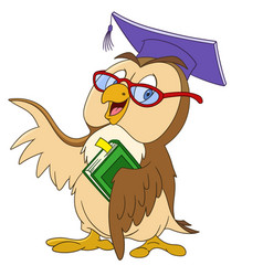 Educated Cartoon Owl