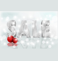 Merry Christmas Sale Banner 3d