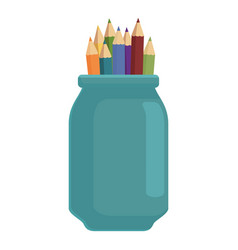 Plastic Pencil Stand Icon Cartoon Work