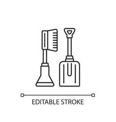 Snow Removal Tools Linear Icon