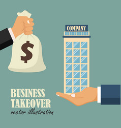 Business Takeover Concept In Flat Design