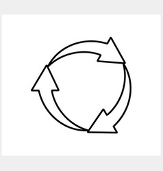 Circle Arrow Clipart Isolated Stencil Recycle