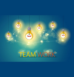 Creative Team Concept Group Of Five Shining Light