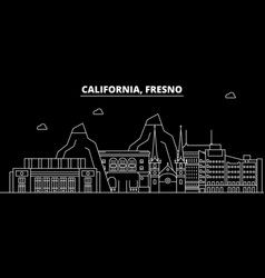 Fresno Silhouette Skyline Usa