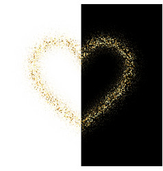 Gold Glitter Heart Frame Dust