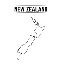 Outline Simple Map Of New Zealand