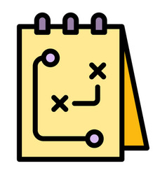 Tactical Note Market Studies Icon Flat