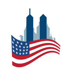 Twin Tower Patriot Day Icon Design