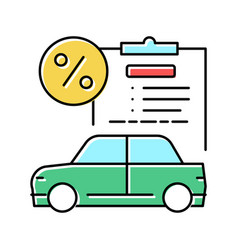 Buy Car Loan Color Icon