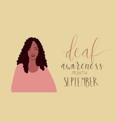 Deaf Awareness Month September Handwritten