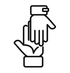 Credibility Hands Icon Outline Customer