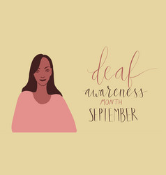 Deaf Awareness Month September Handwritten