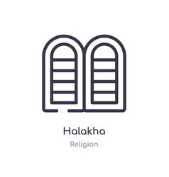 Halakha Outline Icon Isolated Line From Religion