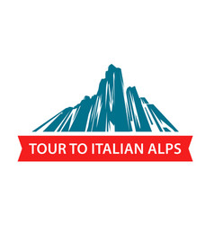 Tour To Italian Alps Logo For Travel Hiking