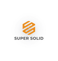 Abstract Initial Letter S Or Ss Logo In Orange