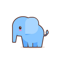 Elephant Cartoon Mascot Character Royalty Free Vector Image