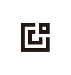 Letter G And O Square Geometric Symbol Simple Logo